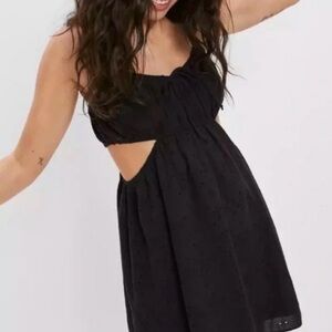 American Eagle Outfitters Black Cutout Mini Dress